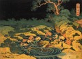 Pescando con antorchas en la provincia de Kai desde los océanos de la sabiduría 1833 Katsushika Hokusai Ukiyoe